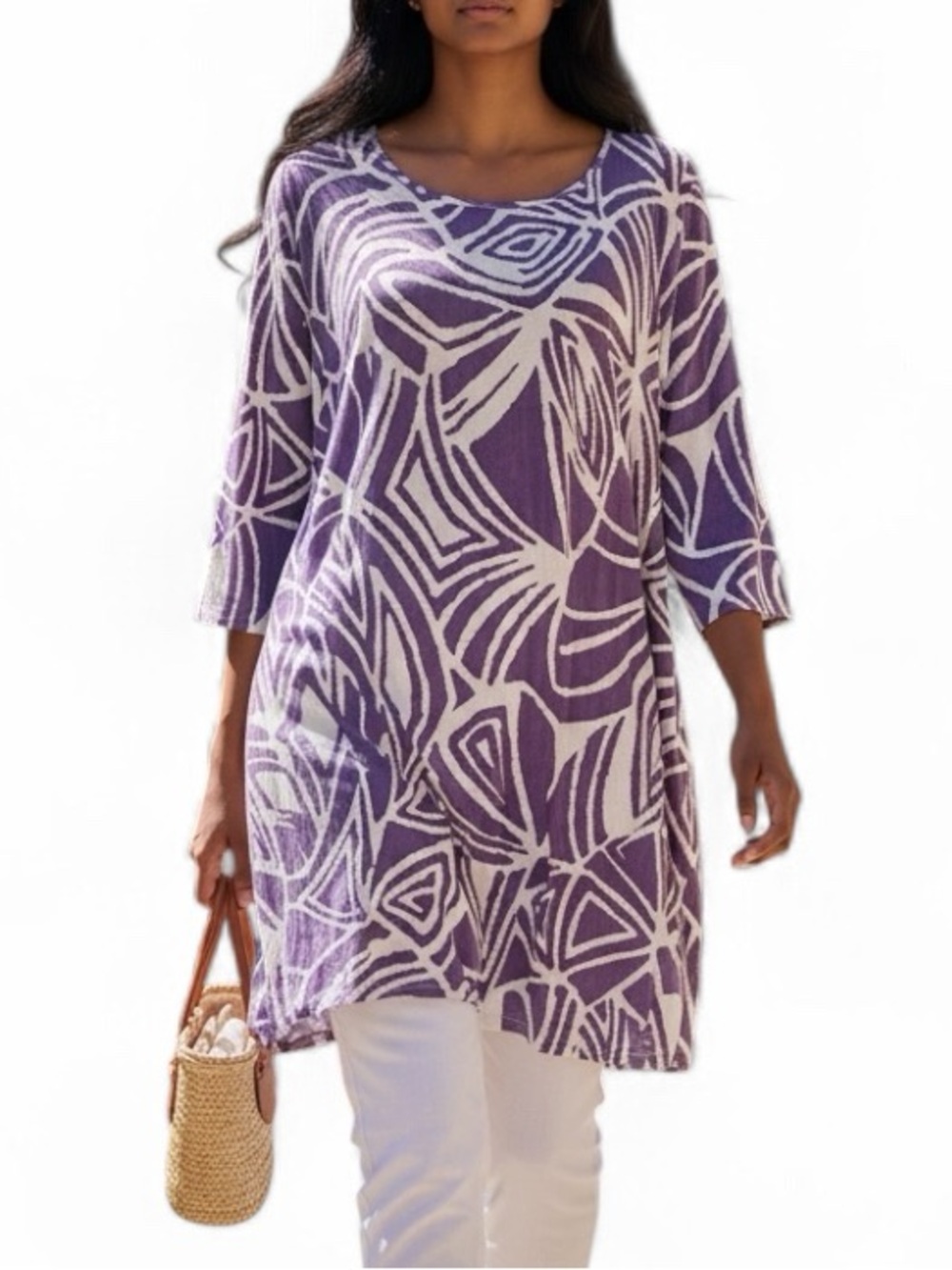 IC By Connie K Purple Tunic Top Dress